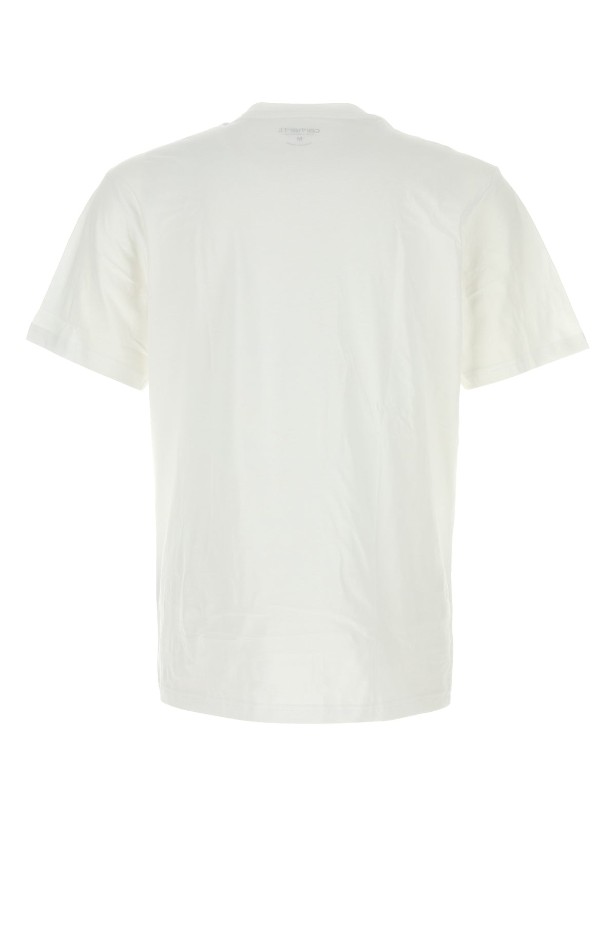 ホワイト コットン スタンダード クルー ネック Tシャツ