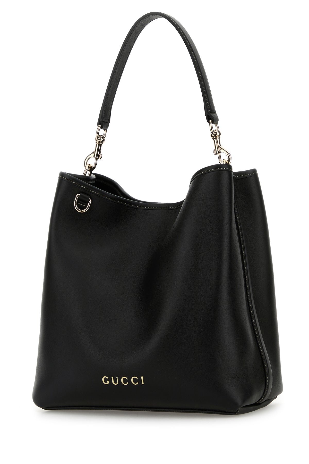 Gucci ブラック バッグ Gucci/グッチ｜ブラック レザー GG エンブレム バケット バッグ