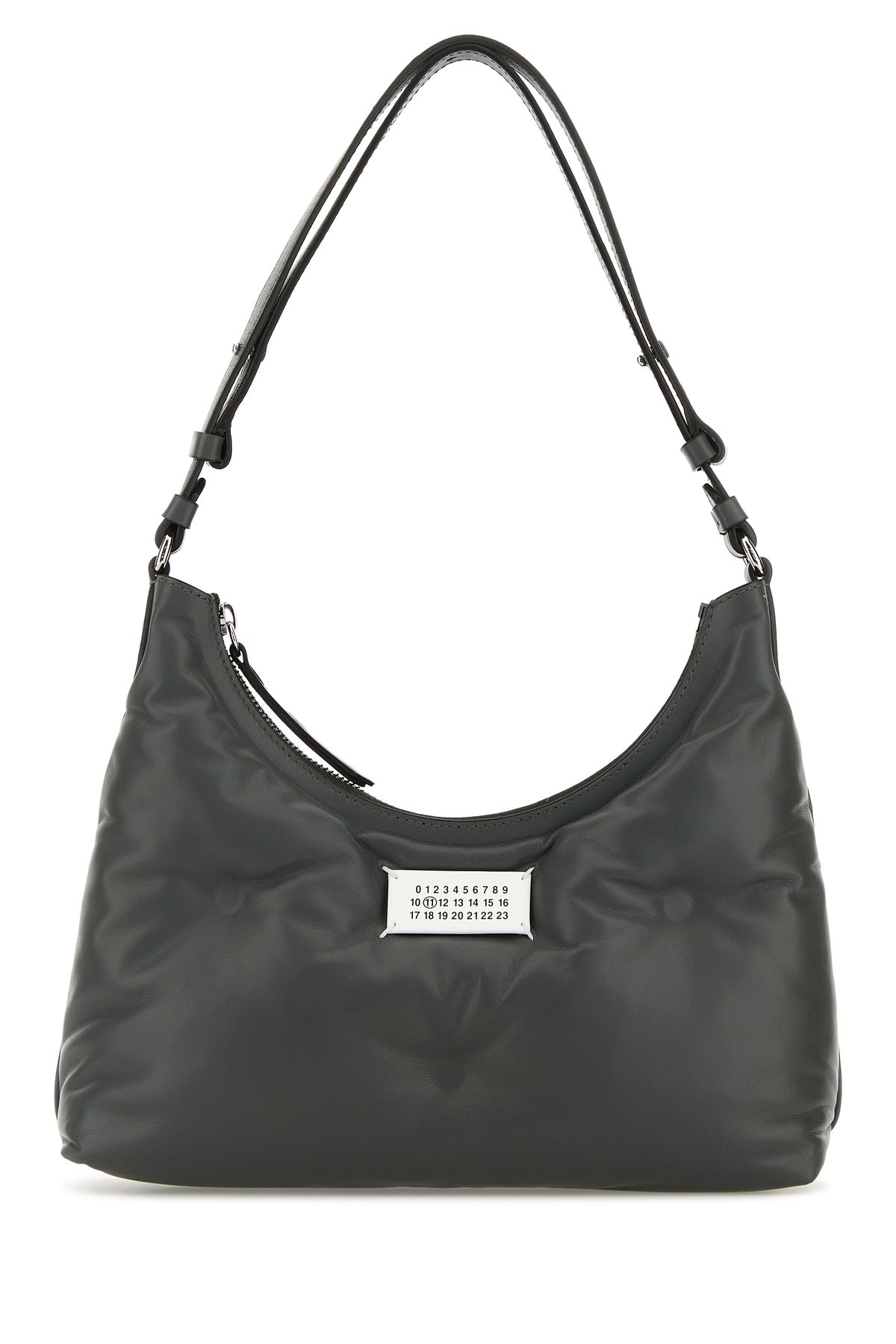 ダーク グレー ナッパ レザー スモール HOBO ショルダー バッグ