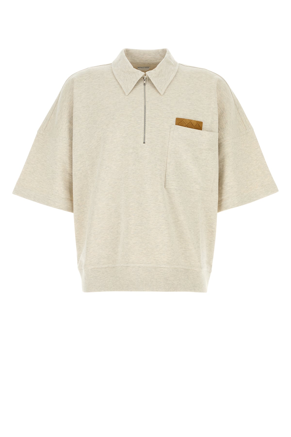 メランジ コットン ポロ シャツ
