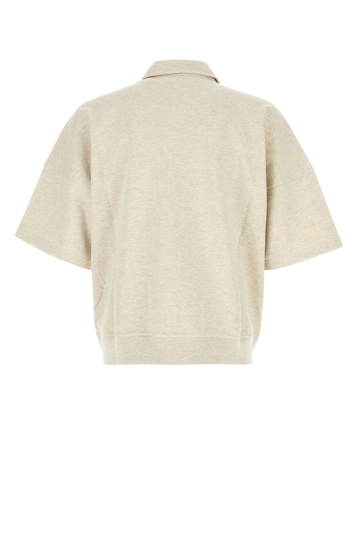 メランジ コットン ポロ シャツ