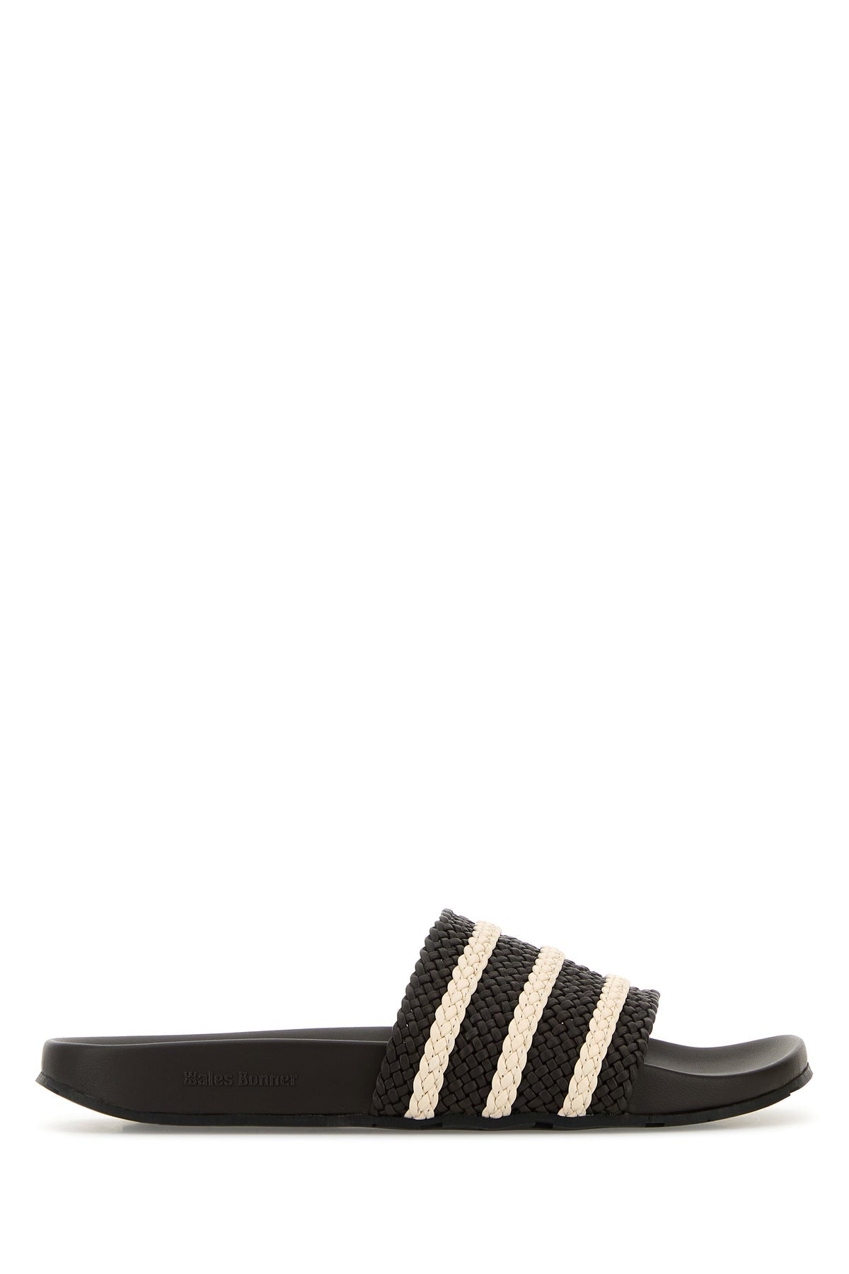 ブラック レザー WALES BONNER ウェールズ ボナー アディダス ADILETTE アディレッタ スリッパ