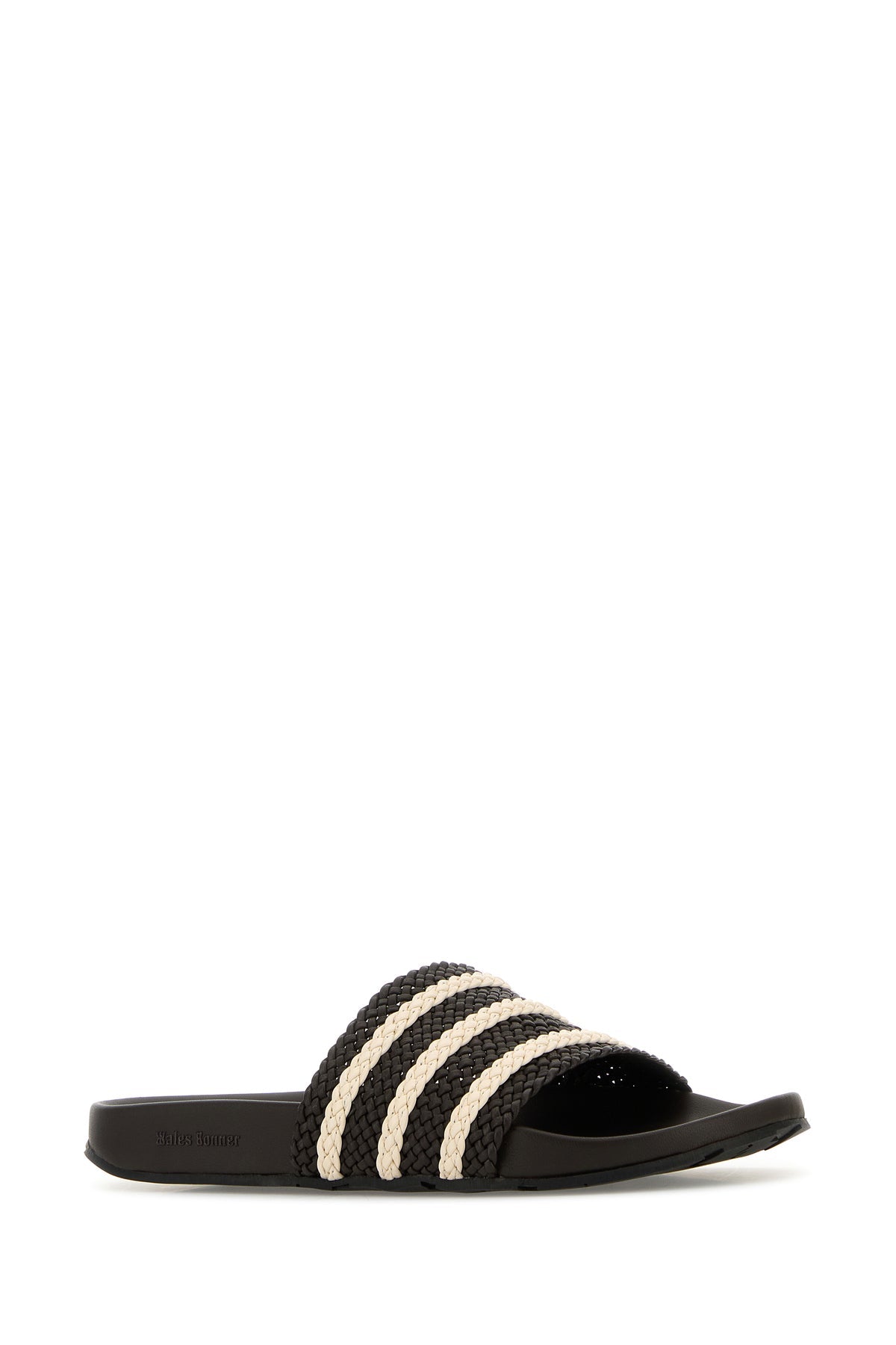 ブラック レザー WALES BONNER ウェールズ ボナー アディダス ADILETTE アディレッタ スリッパ