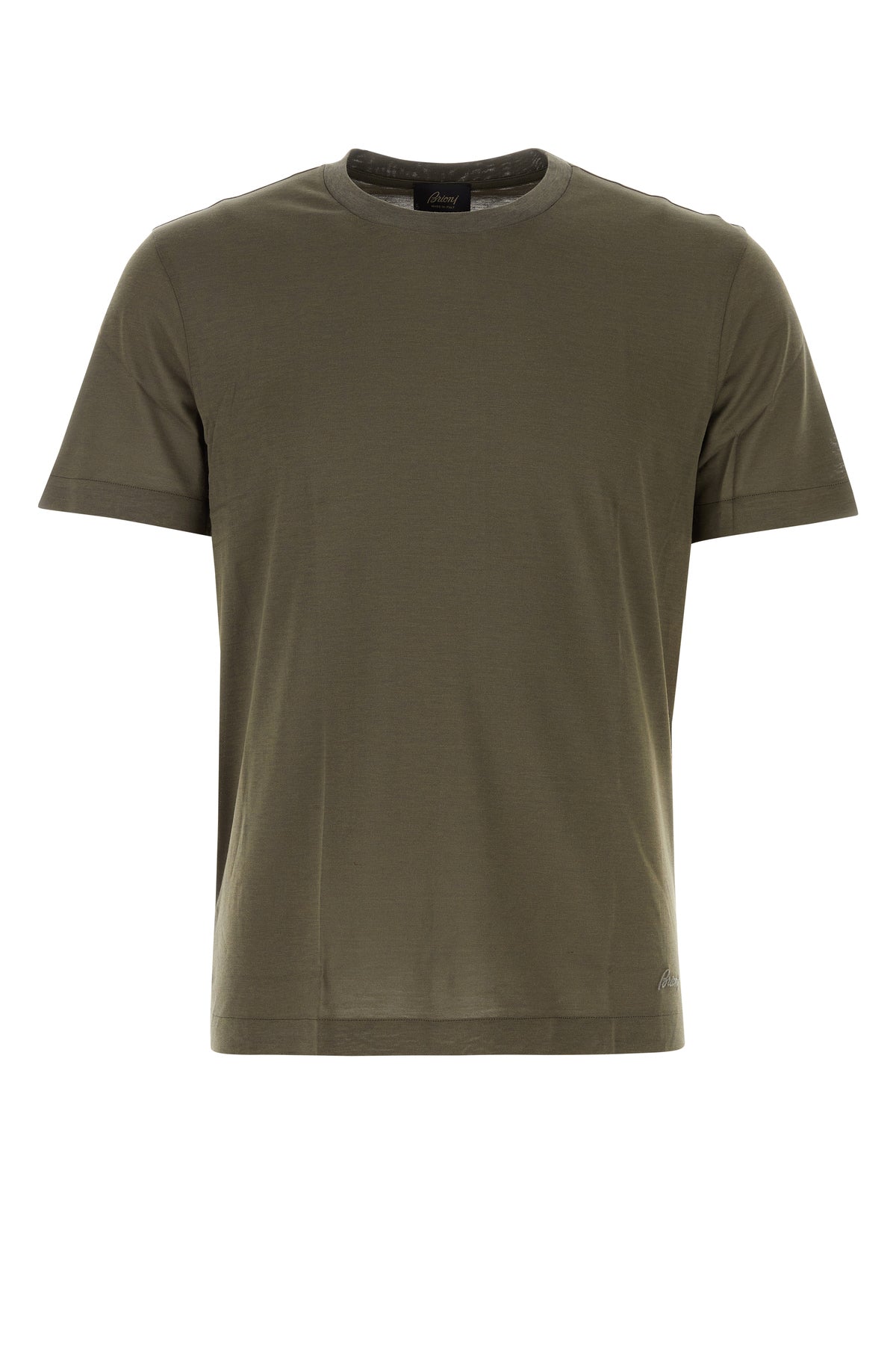 グリーン シルク ブレンド Tシャツ