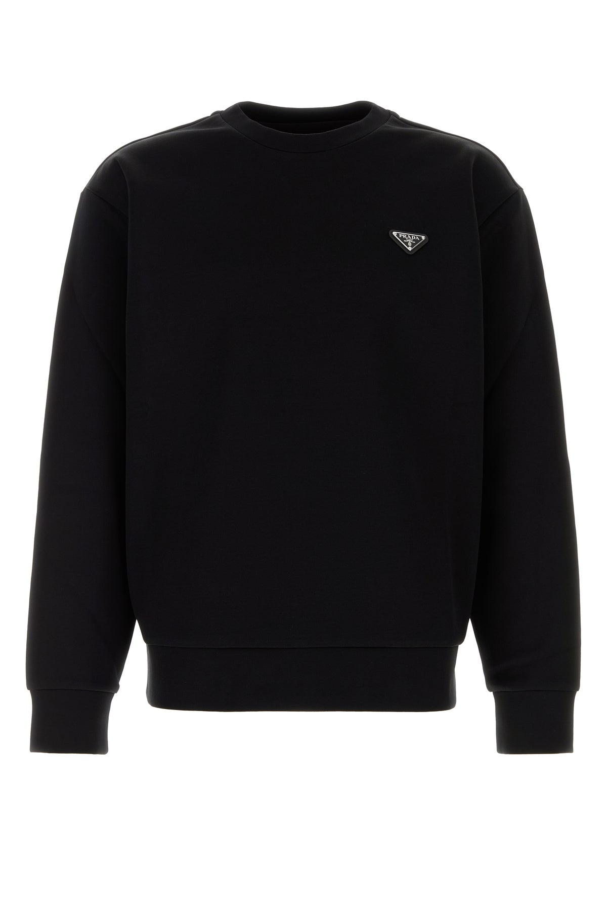 新作ウエア Prada/プラダ｜ブラック コットン ブレンド スウェットシャツ トップス