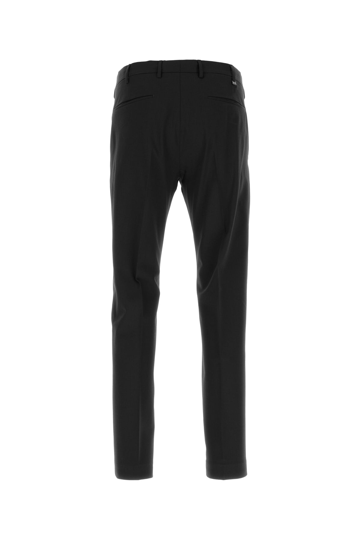 ブラック ストレッチ ウール パンツ