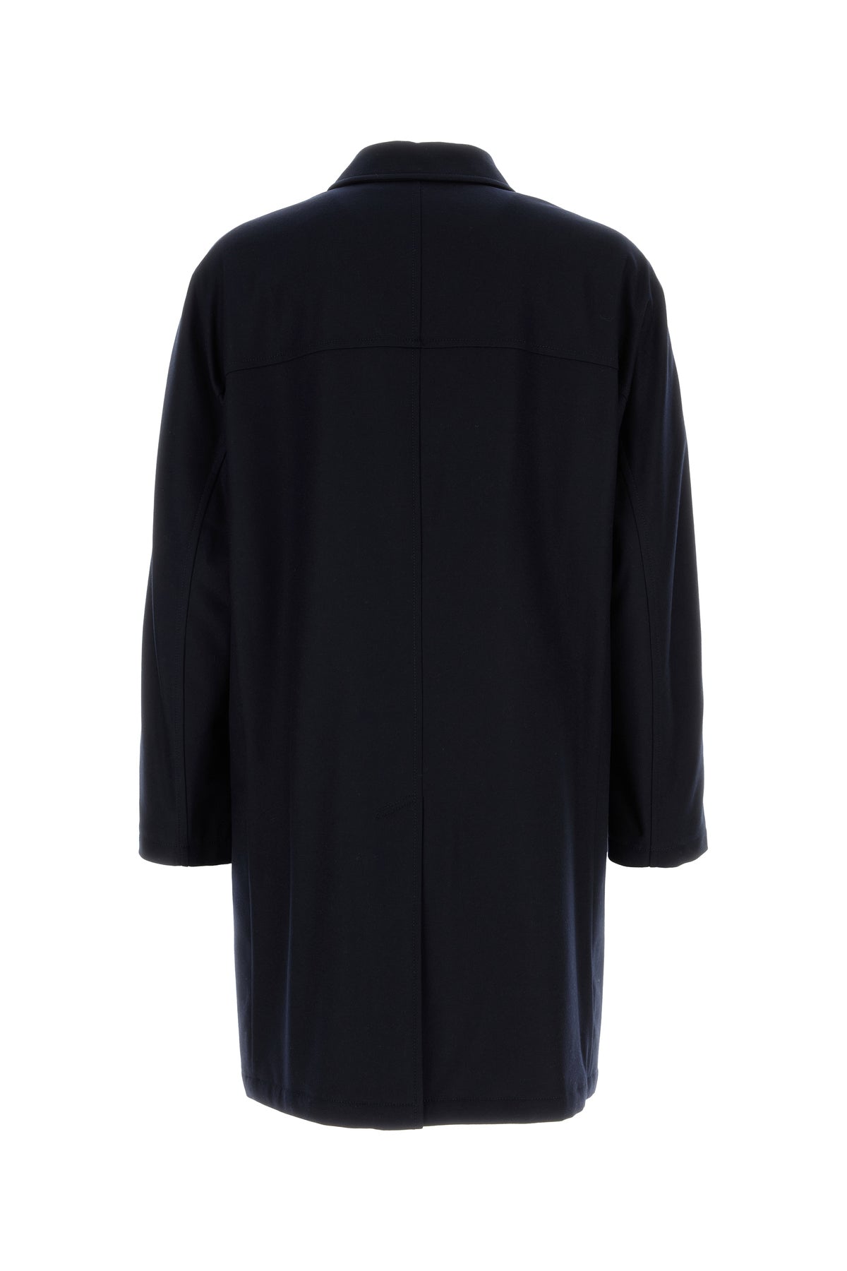 ネイビー ブルー ストレッチ カシミア コート