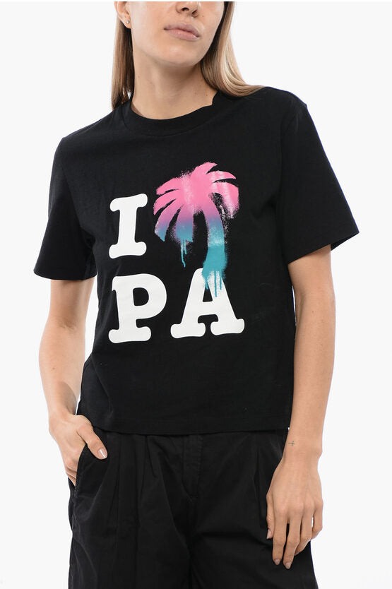 プリント クルーネック Tシャツ