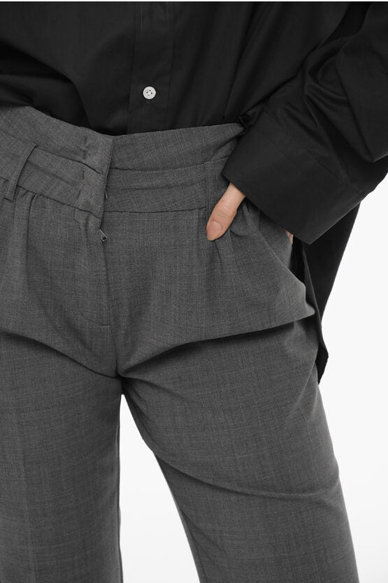 ウール パンツ ウィズ ベルト ループ