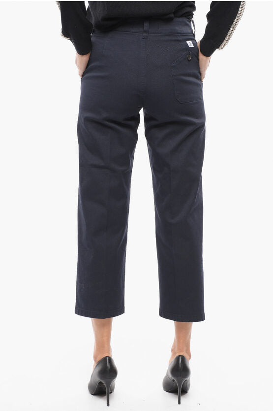 ツイル コットン クロップド フィット パンツ ウィズ ベルト ループ
