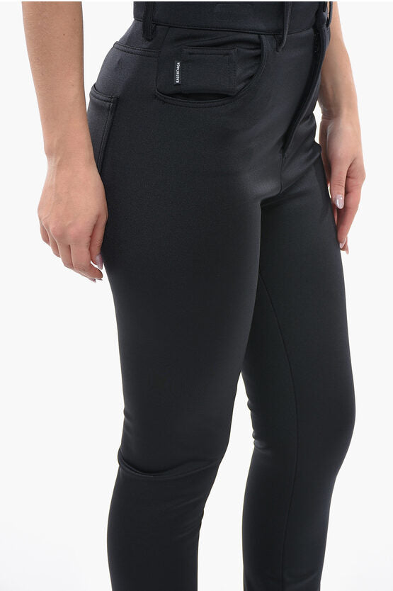 アンクル ジップ 5 ポケット ストレッチ レギンス パンツ