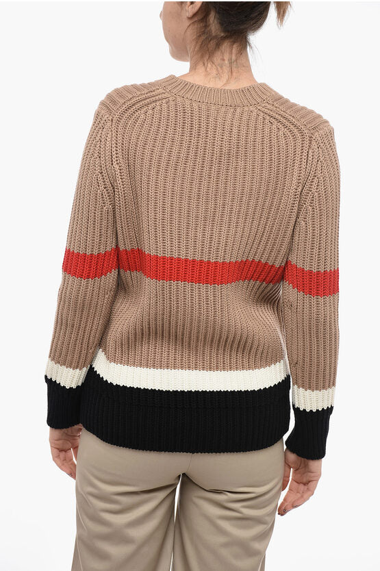 Vネック カシミア ブレンド ジャンパー