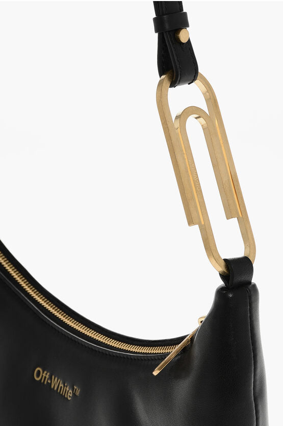 レザー HOBO バッグ ウィズ ジップ クロージャー