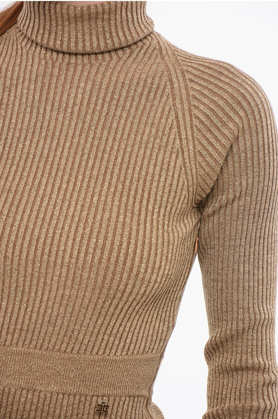 タートルネック ルレックス シース ドレス