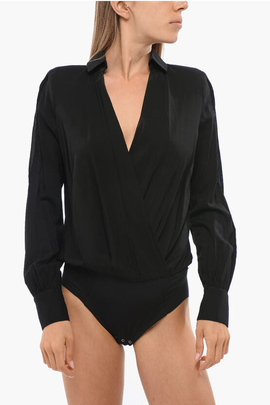 ほぼ未使用ELISABETTA FRANCHI♡ブラウス　ボディースーツ Elisabetta Franchi/エリザベッタ フランキ｜ラップ ブラウス