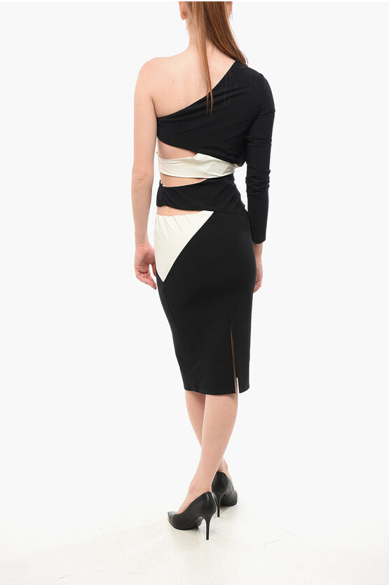 ELISABETTA FRANCHI ☆ ワンショルダーニットシースドレス ELISABETTA FRANCHI ☆ ワンショルダーニットシースドレス