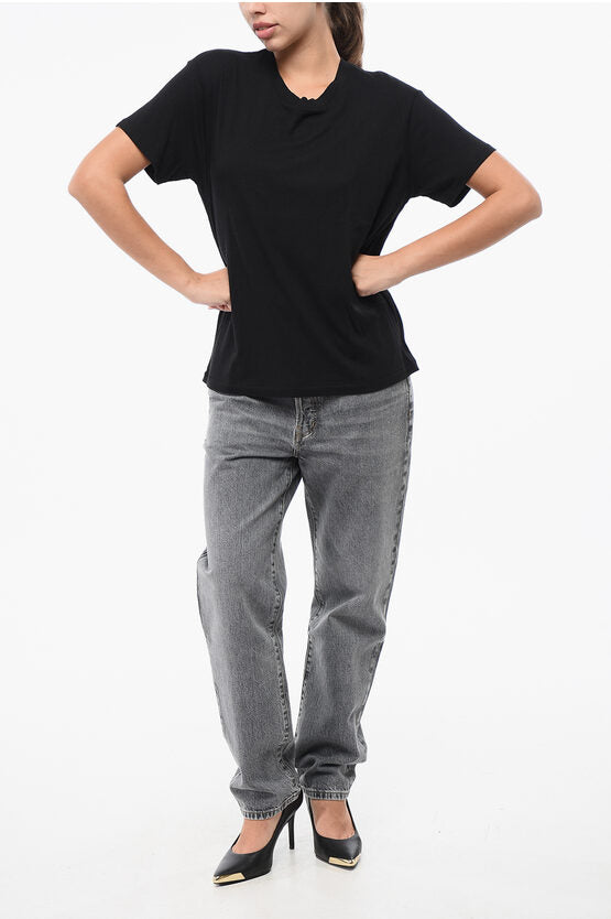 ソリッド カラー クルーネック Tシャツ