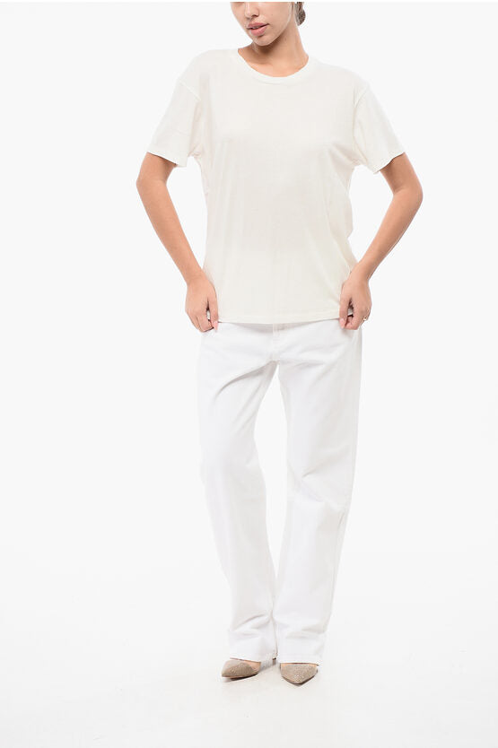 ソリッド カラー クルーネック Tシャツ