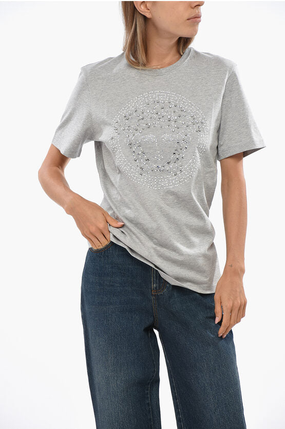 コットン クルーネック Tシャツ ウィズ メドゥーサ