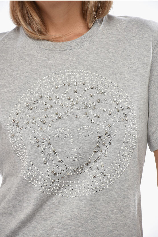 コットン クルーネック Tシャツ ウィズ メドゥーサ