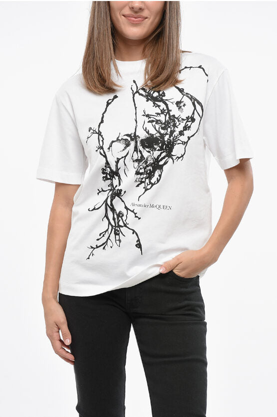 コットン クルーネック Tシャツ ウィズ フロンタル