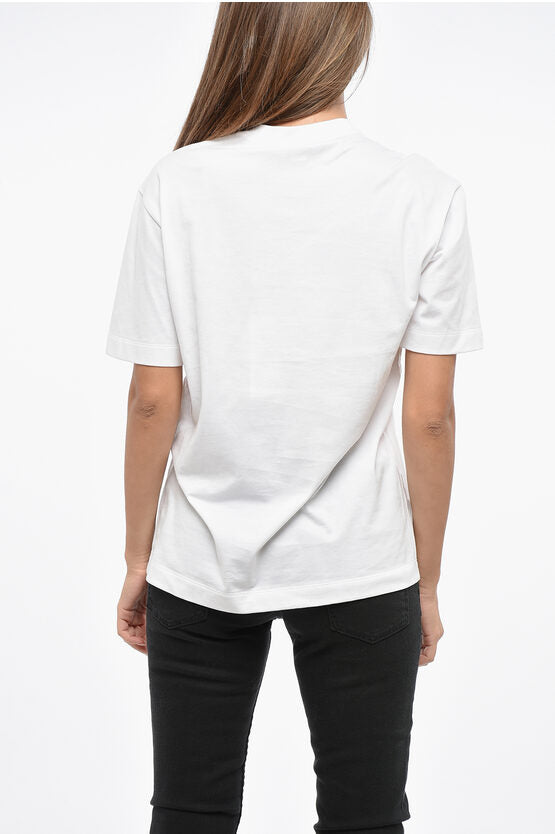 コットン クルーネック Tシャツ ウィズ フロンタル