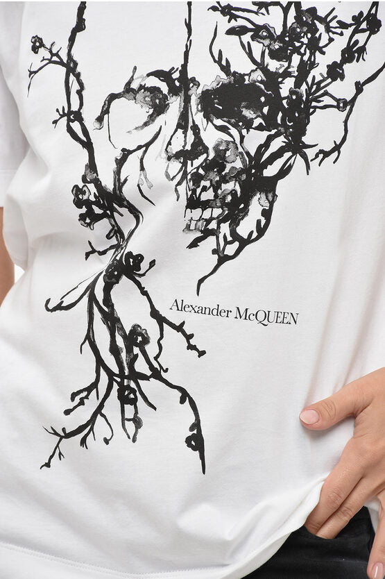 コットン クルーネック Tシャツ ウィズ フロンタル