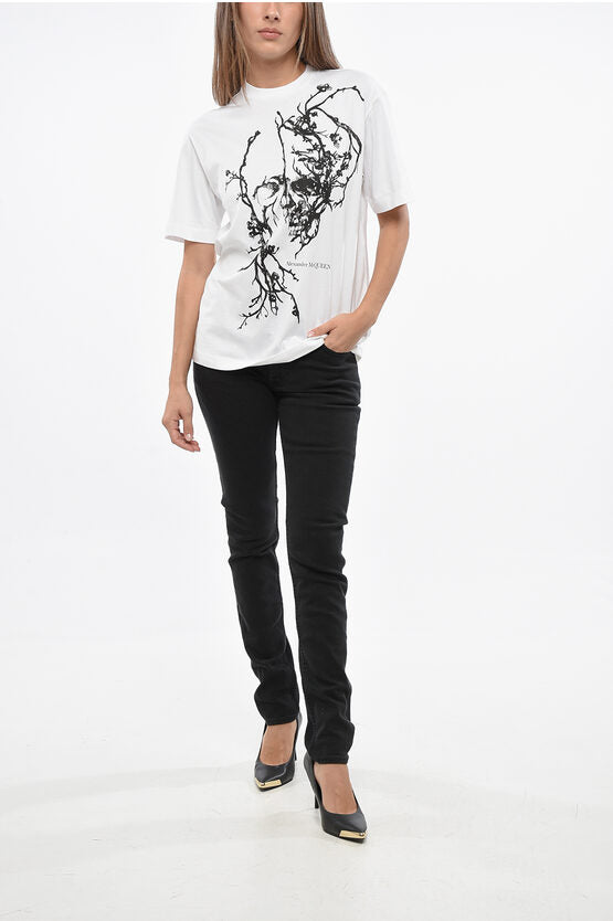 コットン クルーネック Tシャツ ウィズ フロンタル