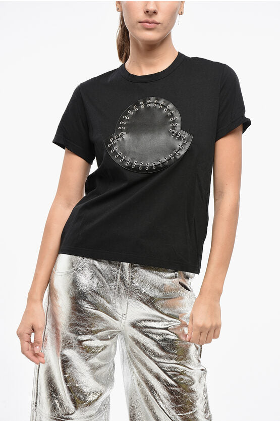 ノワール 6 コットン クルーネック Tシャツ ウィズ フェイク