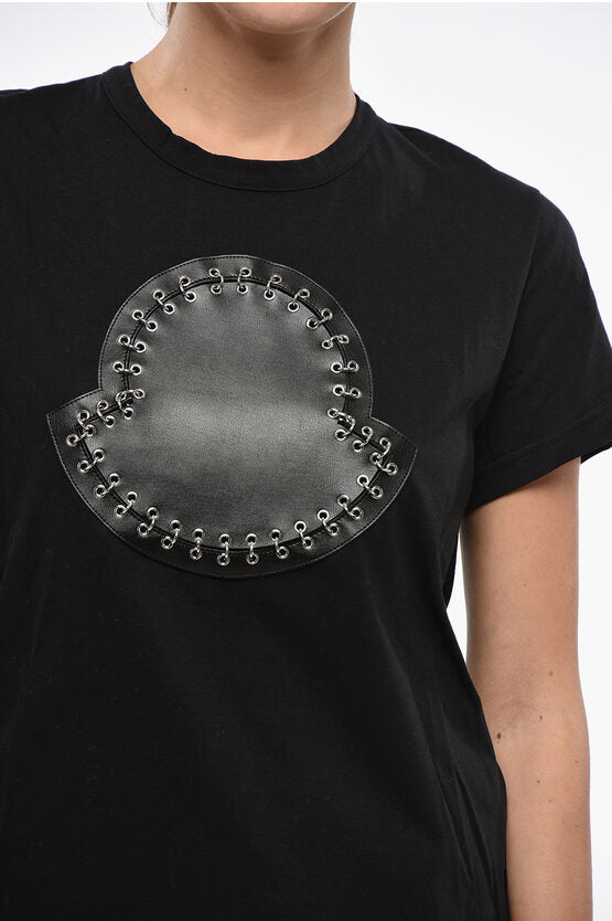 ノワール 6 コットン クルーネック Tシャツ ウィズ フェイク