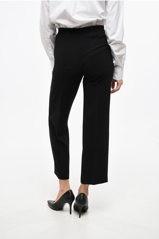 クロップド フィット パンツ ウィズ ベルト ループ