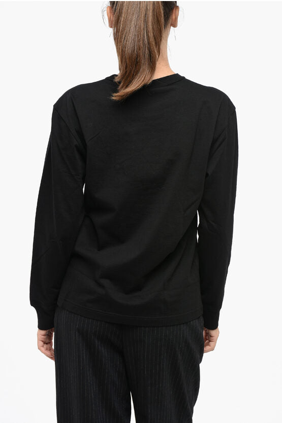 ロング スリーブ クルーネック Tシャツ ウィズ オン ロゴ