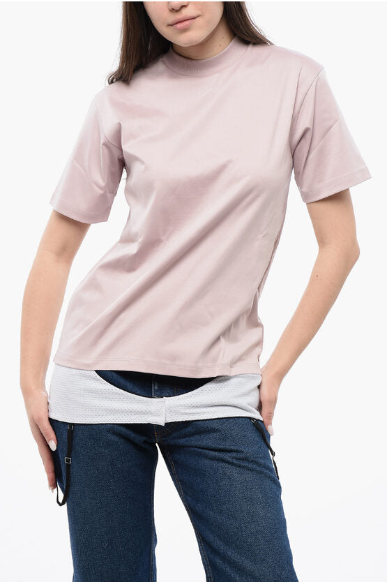 ソリッド カラー Tシャツ ウィズ コントラスティング ディテール