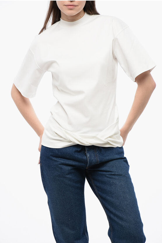 ソリッド カラー クルーネック Tシャツ