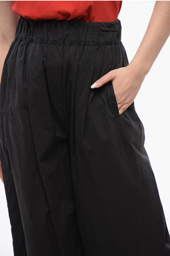 ポプリン コットン クロップド フィット パンツ