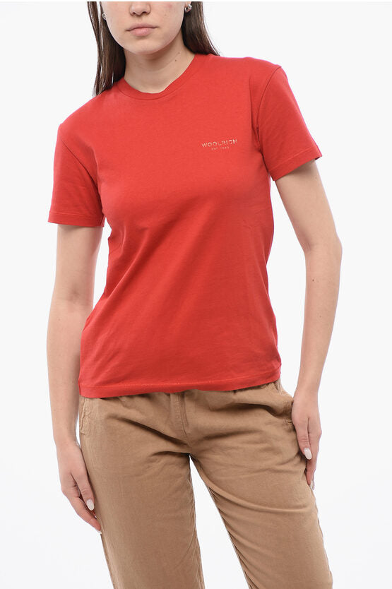 クルー ネック コットン Tシャツ