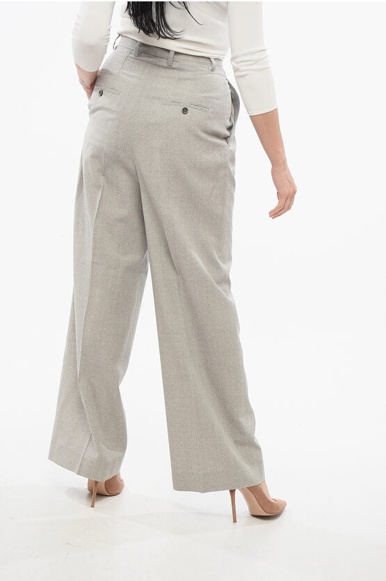 SALE【AMI】AMIハイウエストワイドパンツ Ami Paris/アミ パリス｜ハイウエスト ワイド パンツ