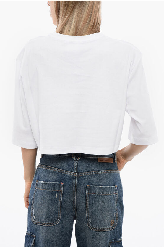 クロップド Tシャツ ウィズ オーバーサイズ フィット