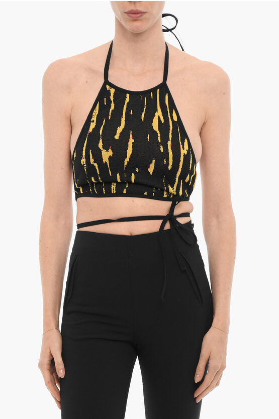 ジャカード クロップ トップ