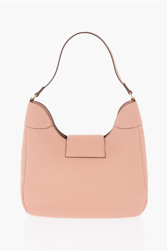 ラブ テクスチャード フェイク レザー HOBO バッグ ウィズ マキシ ハート型