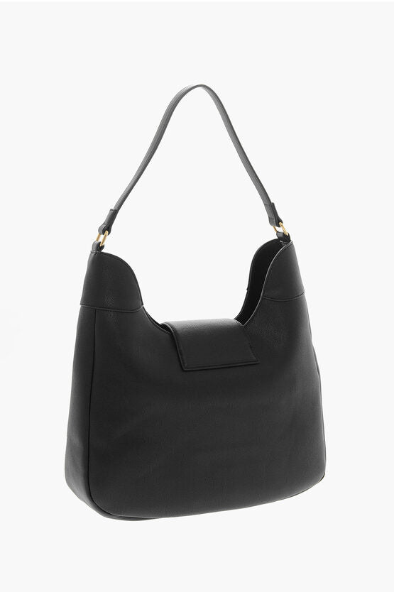 ラブ テクスチャード フェイク レザー HOBO バッグ ウィズ マキシ ハート型