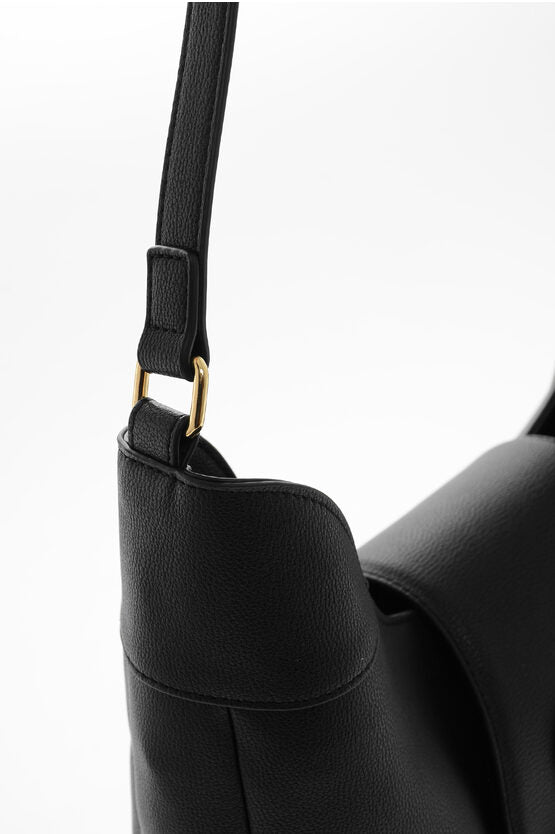 ラブ テクスチャード フェイク レザー HOBO バッグ ウィズ マキシ ハート型