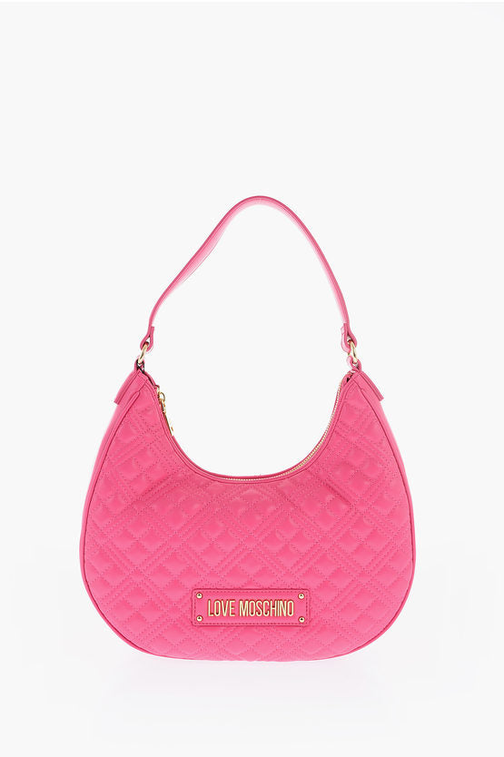 ラブ キルト フェイク レザー HOBO バッグ