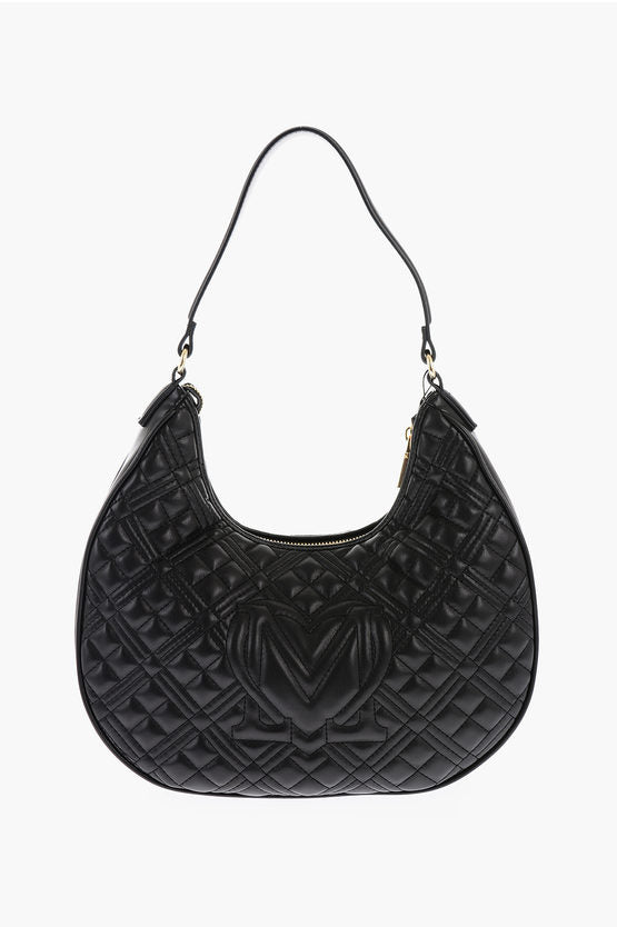 ラブ キルト フェイク レザー HOBO バッグ