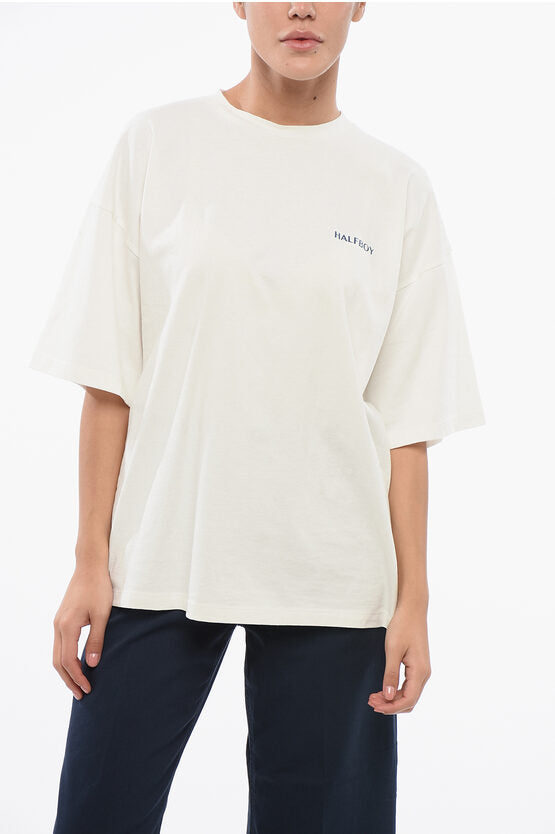 コットン クルーネック Tシャツ ウィズ ロゴプリント