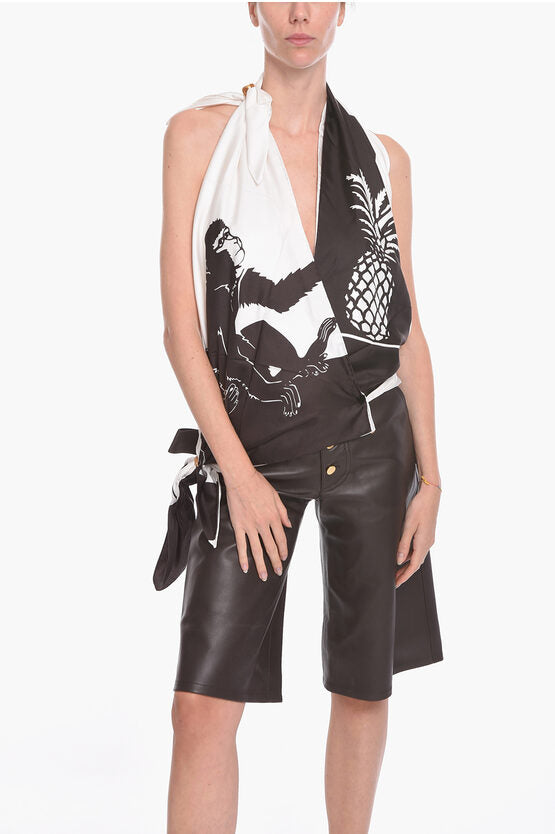 BOTTEGA VENETA レザーショートパンツ ラムスキンショーツ 21FW