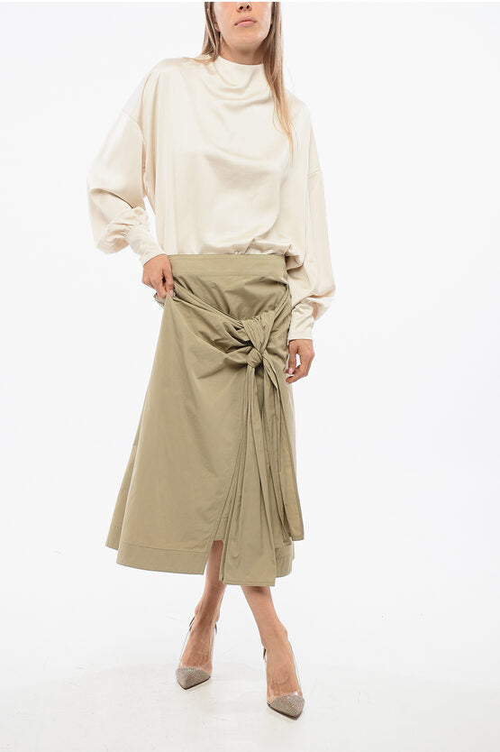 ［大人気！］BOTTEGA VENETA スカート 771700VA5Y0 BottegaVeneta Poplin Round Skirt ギャザースカート771700VA5Y0