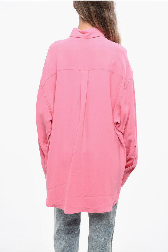 ドロップ ショルダー フィット ソリッド カラー シャツ
