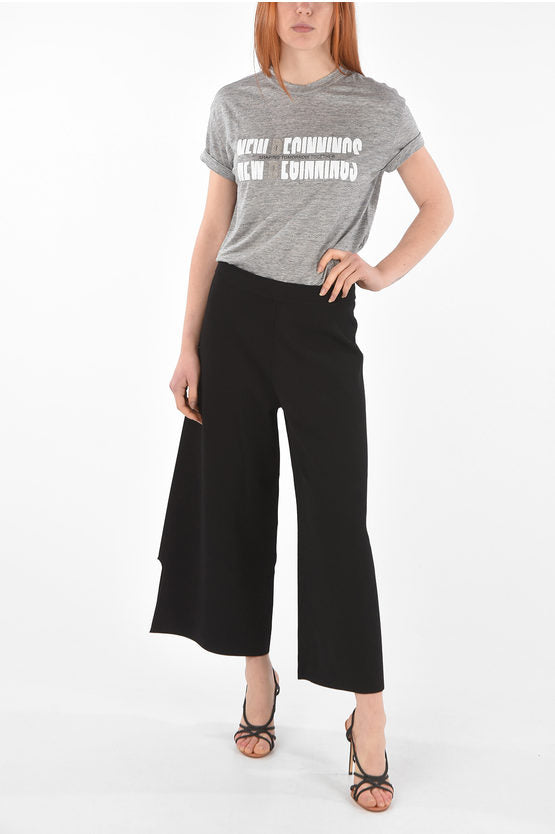 ニット クロップド フィット パンツ