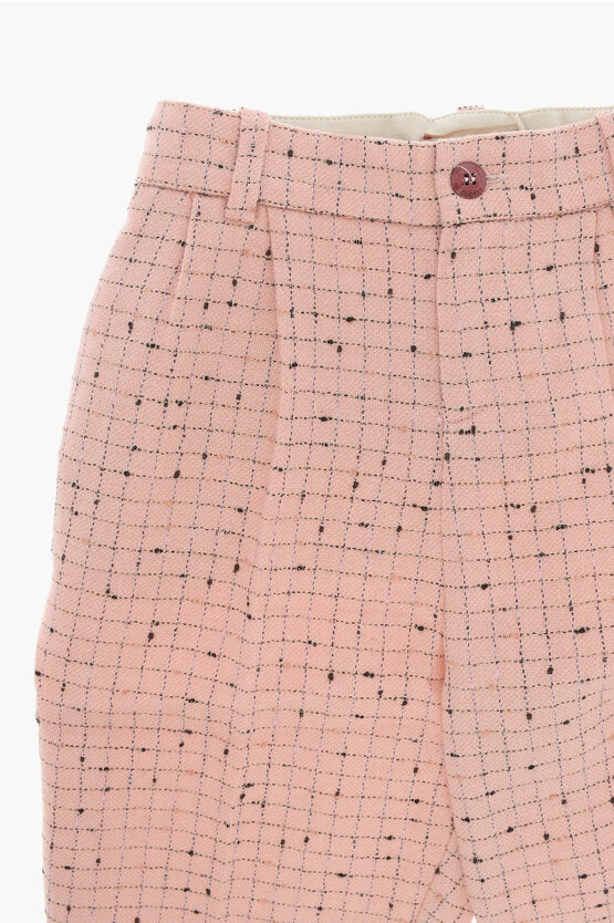 ウール アンド ナイロン ダブル プリーツ パンツ